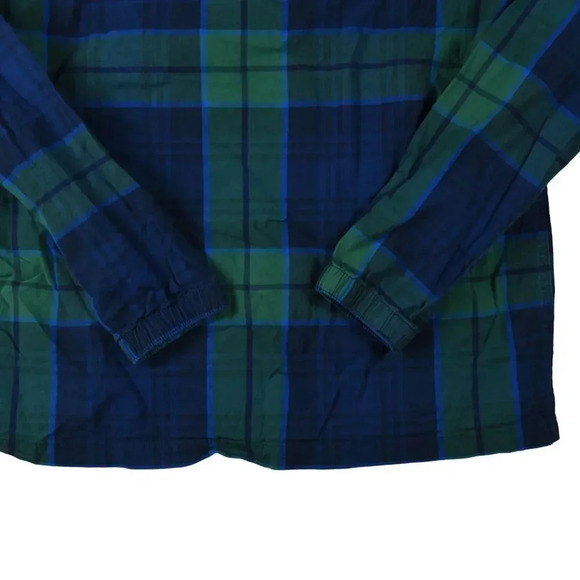 Abercrombie Mens Cotton Windbreaker Shacket Jacket Sz S Plaid Preppy Coastal - Picture 10 of 11
